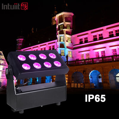Projecteur LED 8x15W RGBW pour mur extérieur d'hôtel/villa, éclairage paysager de bâtiment, décoration de jardin extérieur