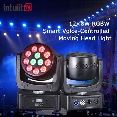 Prix direct de l'usine LED 12*8W RGBW Lumière de scène mobile avec DMX512 Contrôle IP20 Conçue pour les événements de DJ de mariage