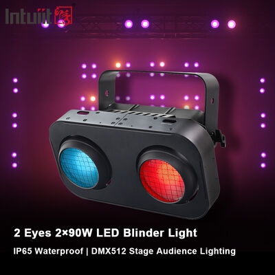 Éclairage extérieur à LED COB 2x90W RGB Amber Blanc chaud IP65 étanche à l'eau éclairage de la scène DMX512 pour le théâtre de spectacle professionnel