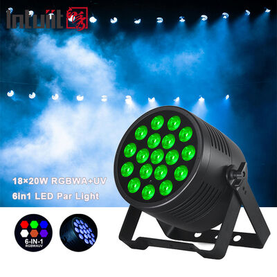 Éclairage extérieur IP65 étanche à l'eau à LED par 18x20W RGBWA UV 6in1 professionnel éclairage de lavage de scène DMX DJ Can pour les événements Club de stade