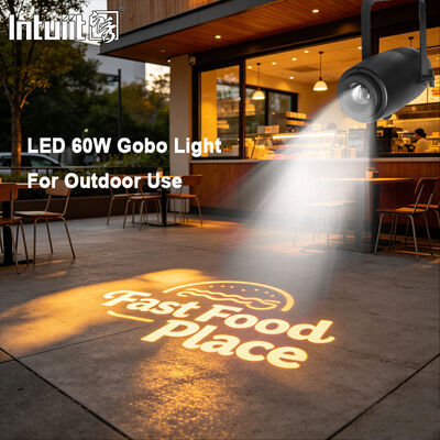 60W haute définition LED logo projecteur lumière extérieure IP65 imperméable à l'eau Gobo projecteur LED lumières publicitaires