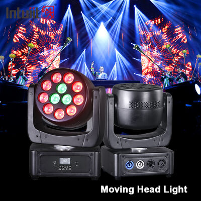 Vente à chaud 12pcs 8W RGBW 4in1 Mini LED Beam Wash Head Light DMX Contrôle du son Lampe de scène active pour le club de nuit KTV