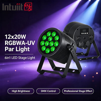 12*20W RGBWA + UV 6in1 LED Par lumière IP65 extérieur étanche DMX512 éclairage de scène pour fête DJ de mariage