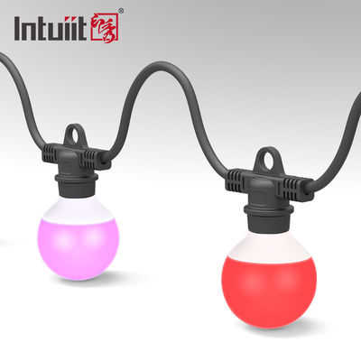 Lumières d'intérieur de ficelle de partie de rhéostat de 100% avec 60 ampoules ignifuges d'ABS de globe clair
